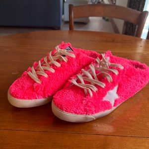 Golden Goose pink terry slip on sneaker